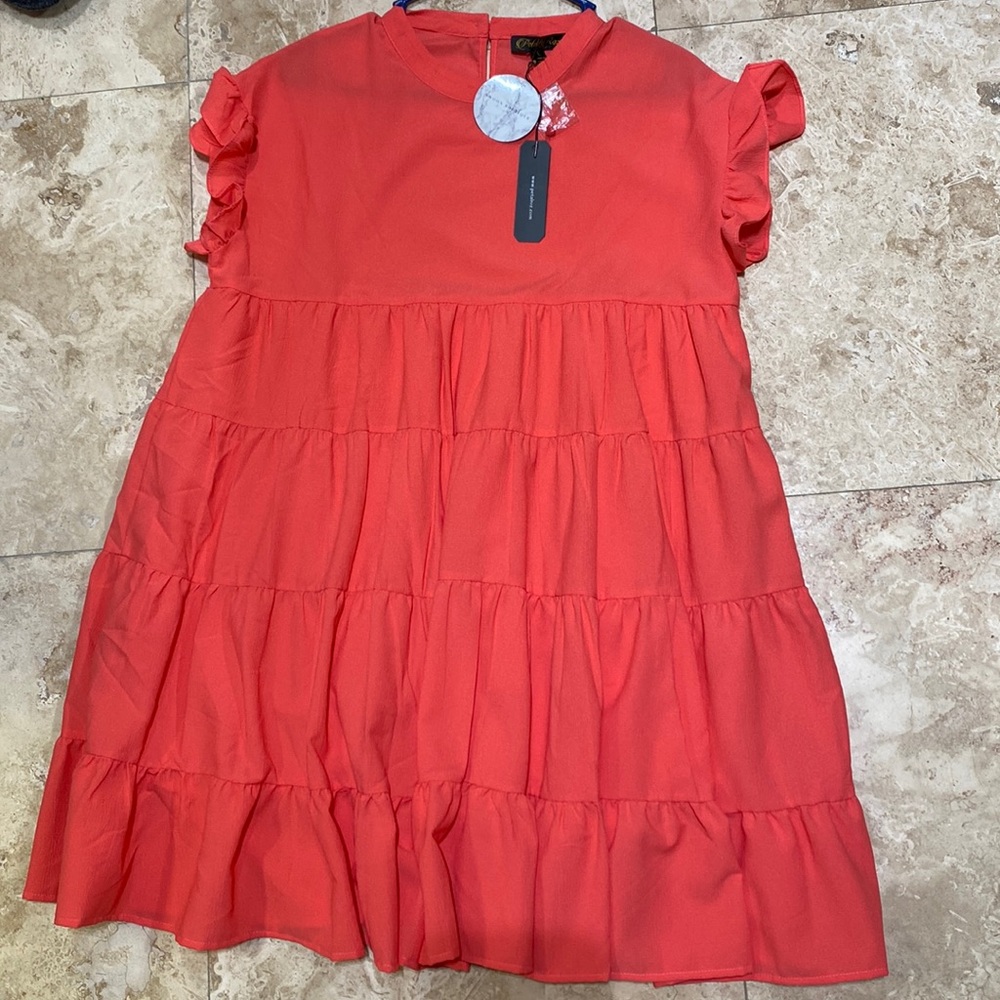 Pink tiered new dress